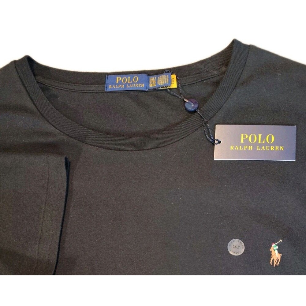 Polo Ralph Lauren Men's Big & Tall 5LT Classic Jersey Crew T Shirt Tall Pony $69